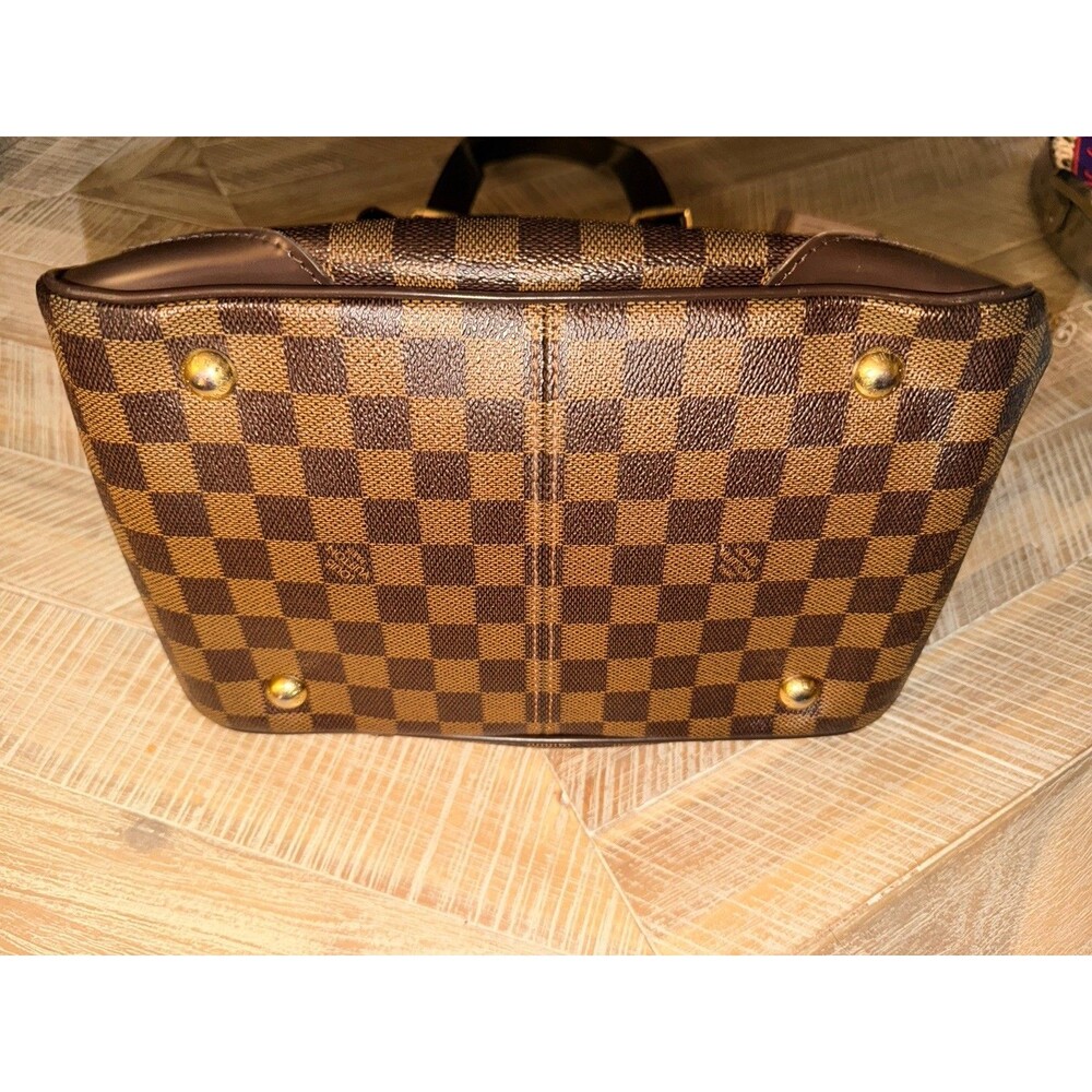 Louis Vuitton Verona MM Damier Ebene Canvas Shoulder Bag Gold Hardware Lock Key - Picture 12 of 13